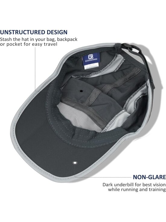 〽️Women Dark Gray Reflective Folding Hat Design UPF 50+ Sun Protection Sport Hat main image 5